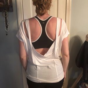 *REDUCED* Fabletics open back white tee